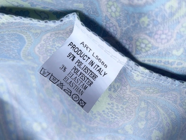 Italy made paisley long flare skirt