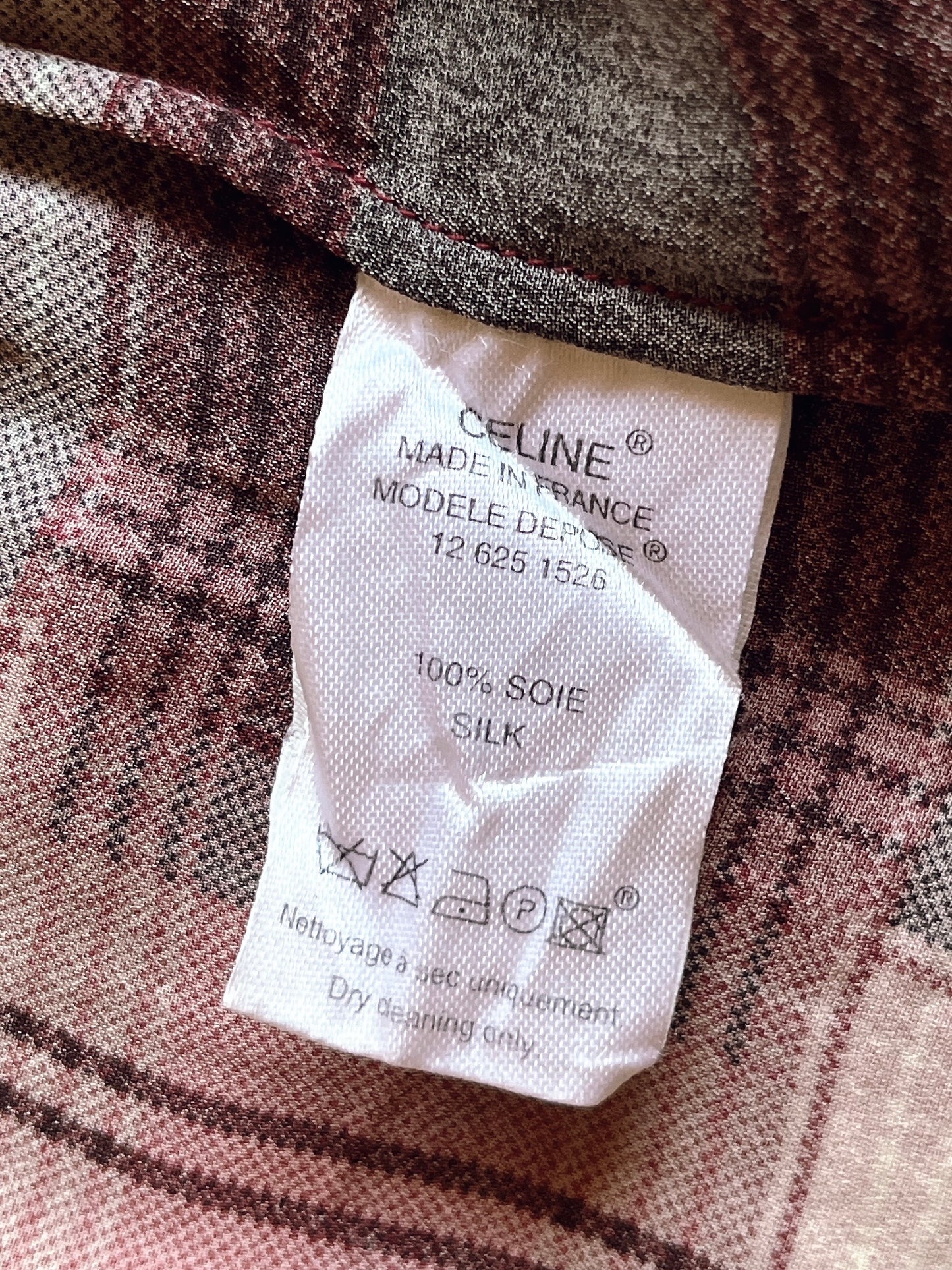 Celine check silk shirt