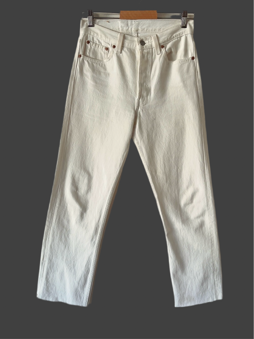 Levi's 501 cut-off white denim