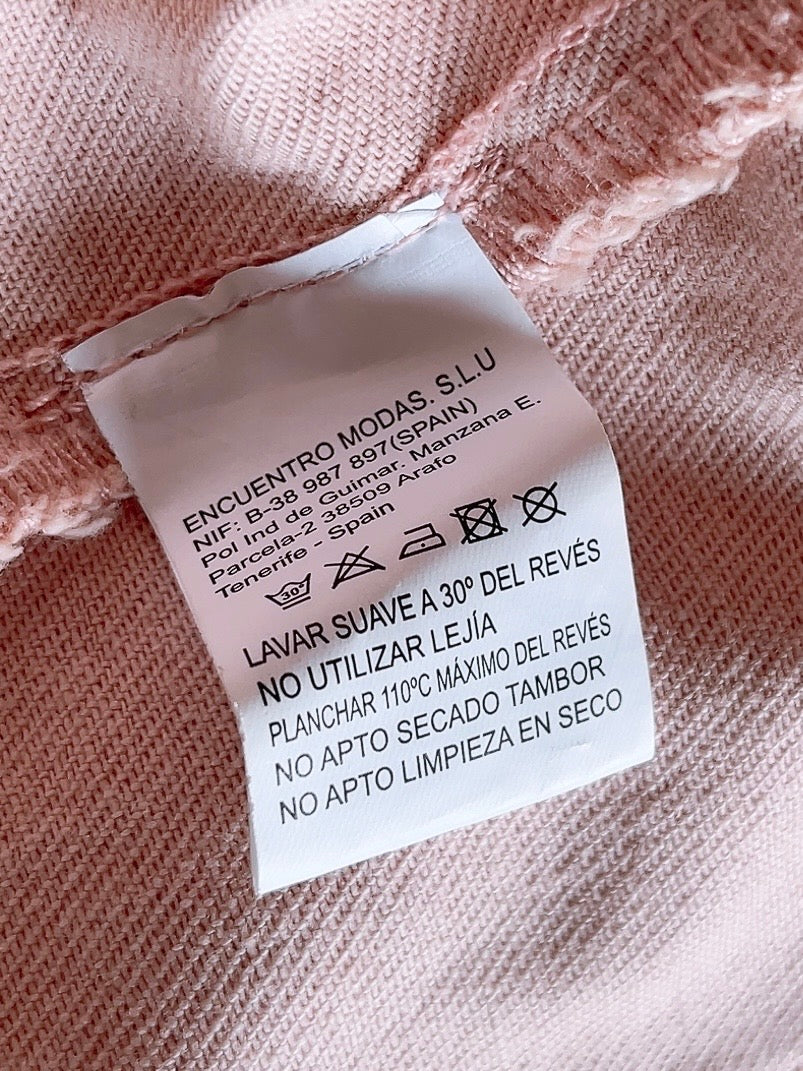 light pink cropped denim jacket
