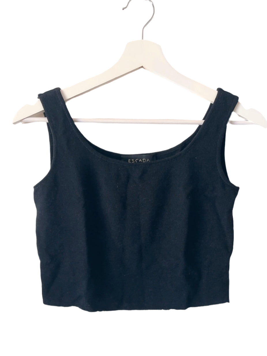 ESCADA vintage cropped knit tank top