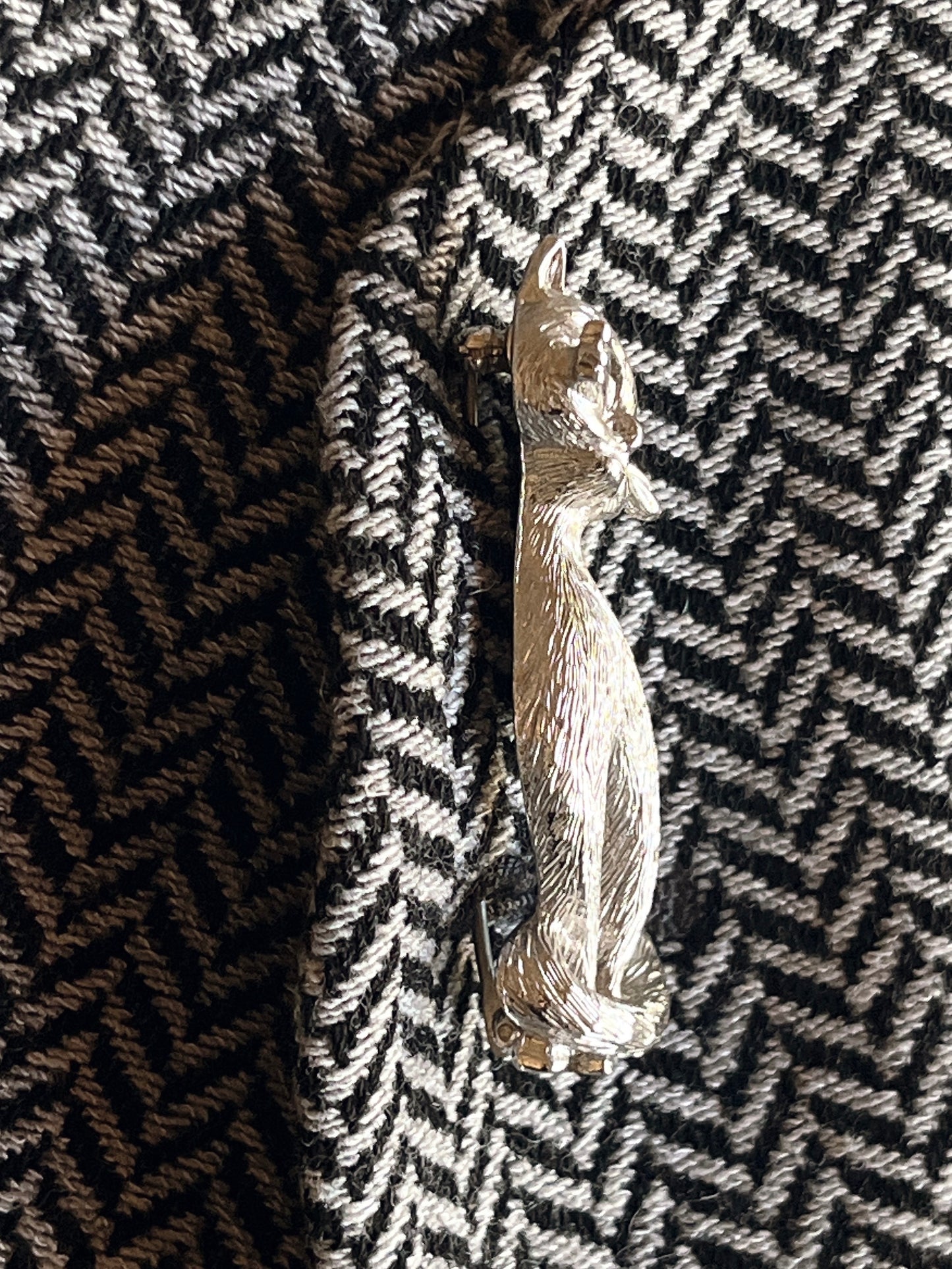 MONET vintage cat brooch