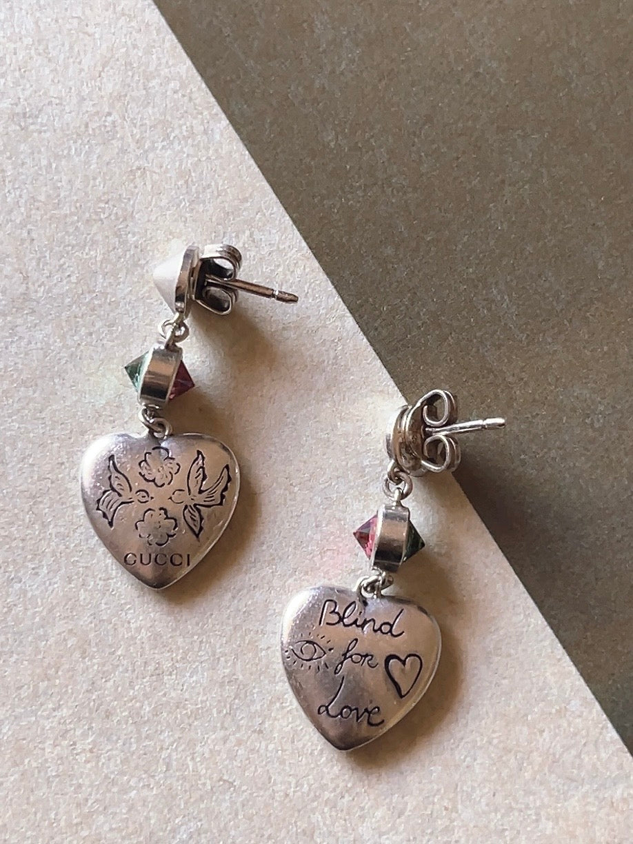 GUCCI ‘Blind for Love’ slv925 earrings