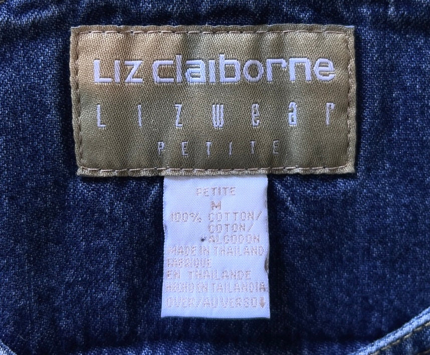 LIZ claiborne denim overall one piece