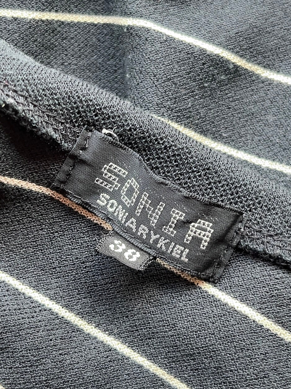 SONIA RYKIEL vintage B&W knit cardigan