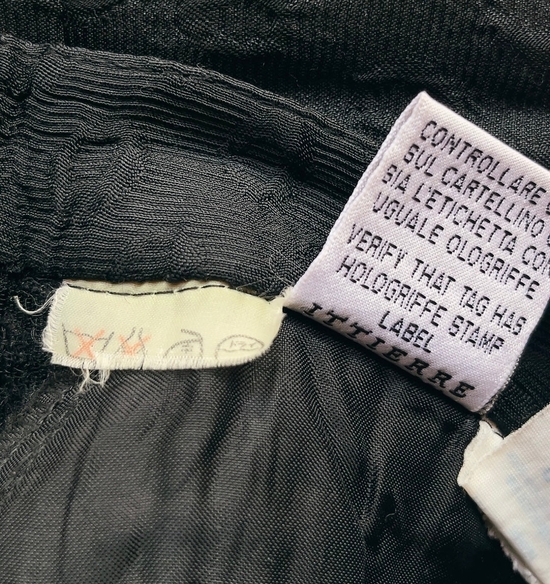 VERSACE - jeans couture vintage high waist black pants