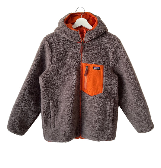 patagonia fleece reversible hoodie jacket