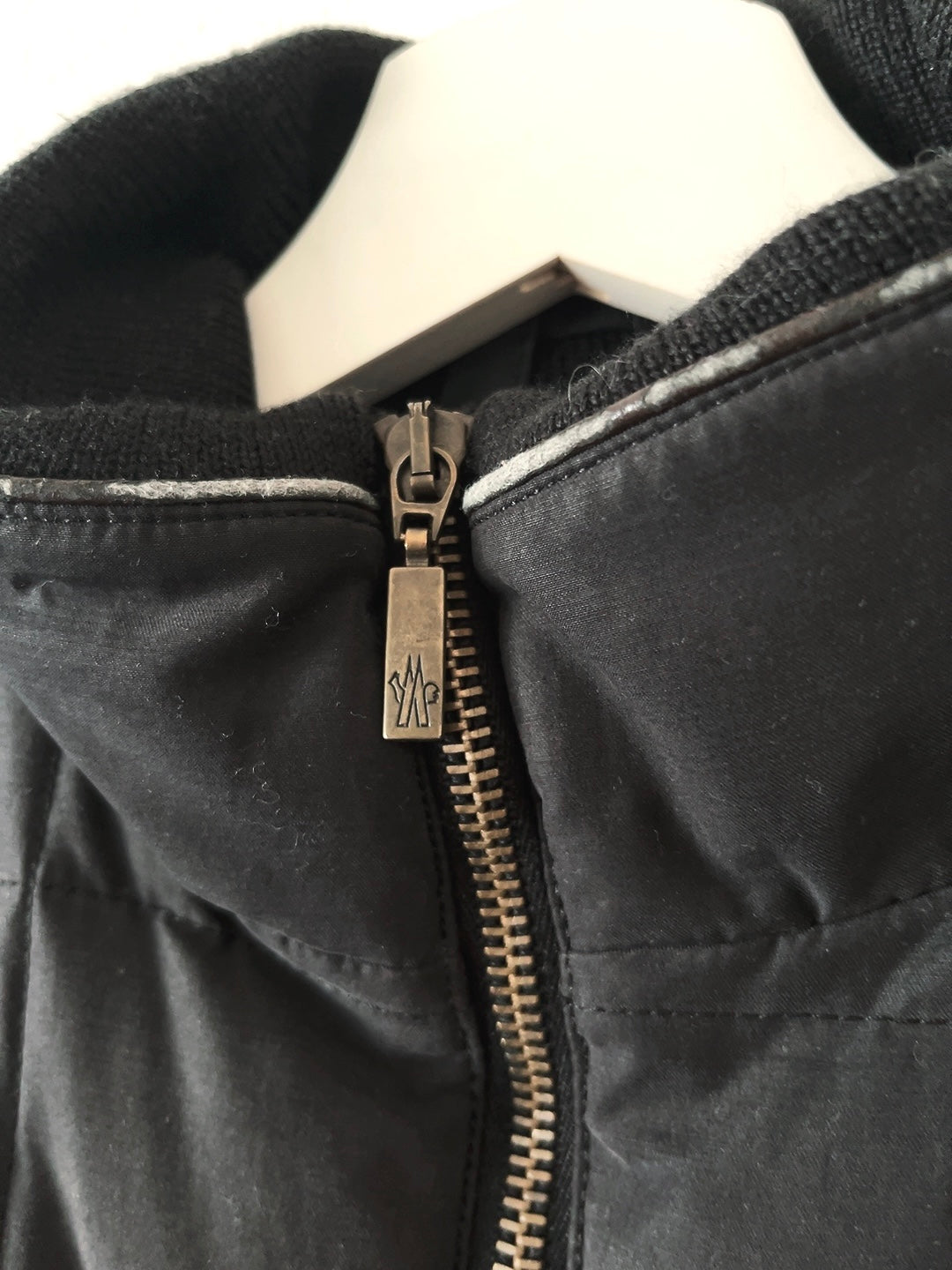 MONCLER matte black down jacket