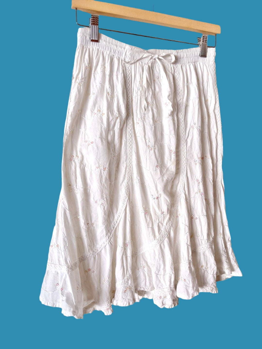 Vintage White cotton skirt