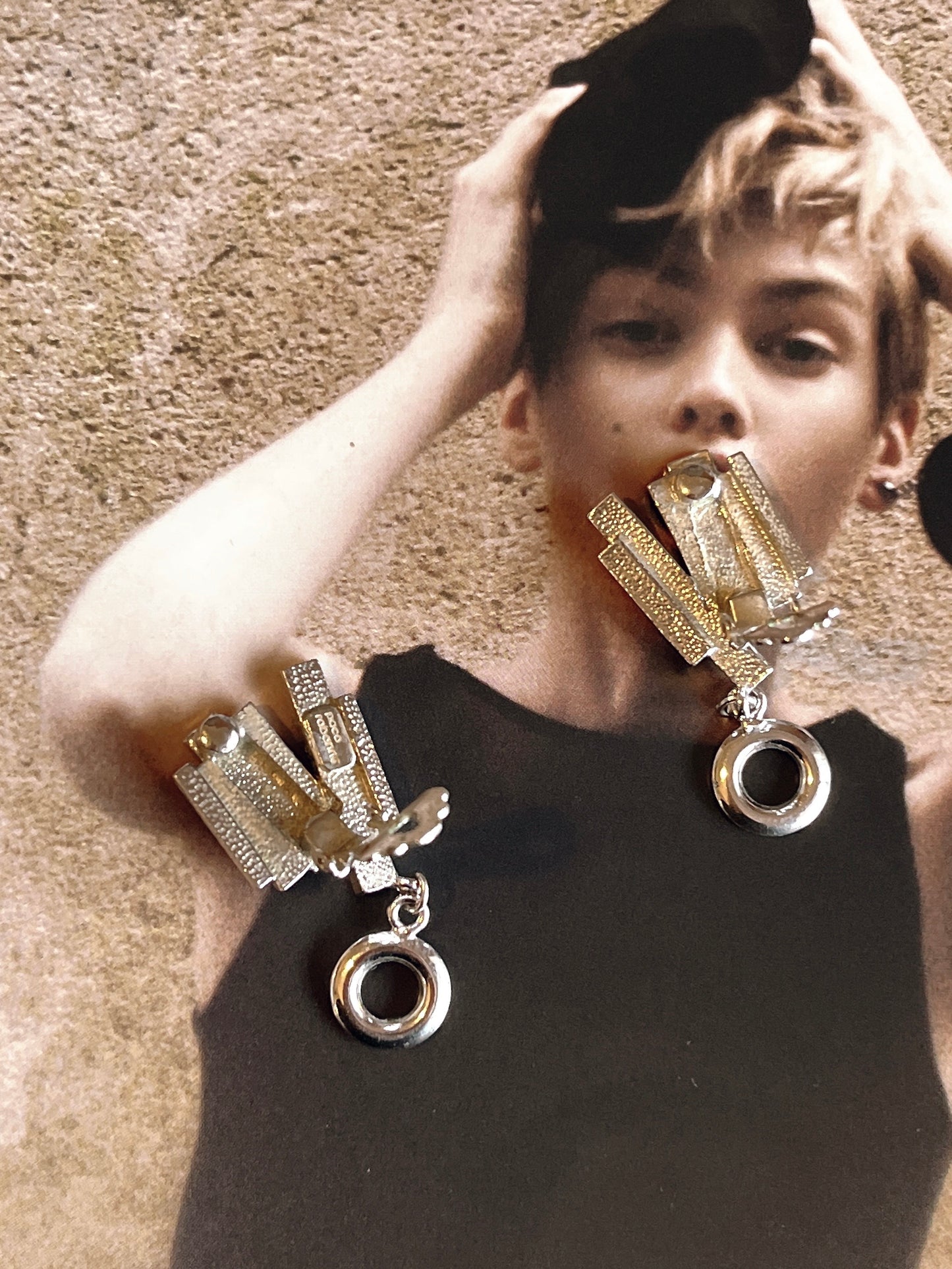 Paco Rabanne silver earrings