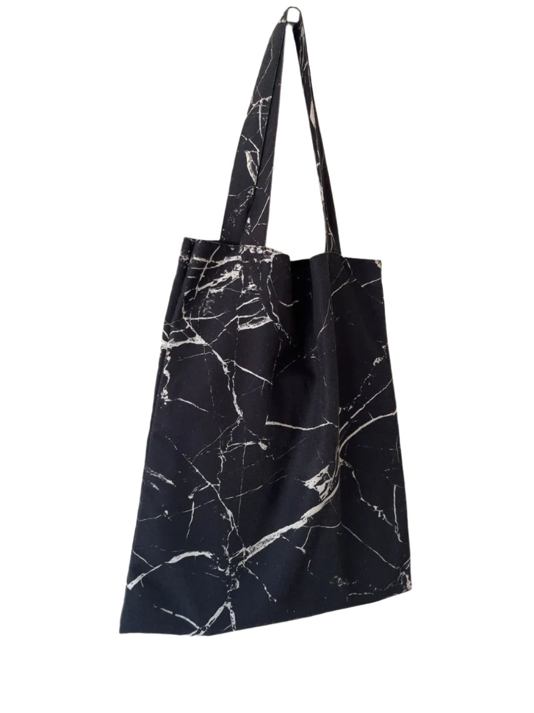 Black & white marble design tote bag