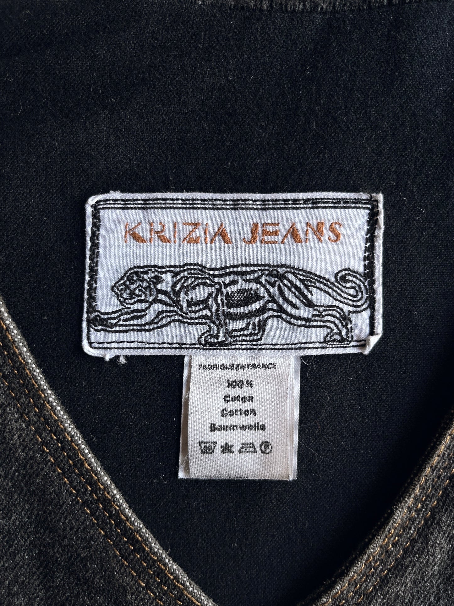 KRIZIA black denim vest