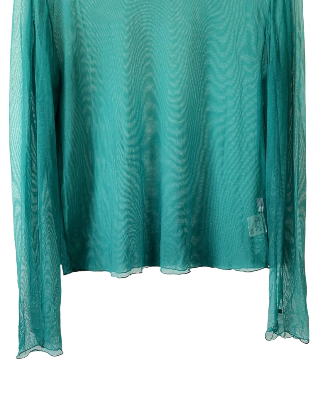 Turquoise see-through tops
