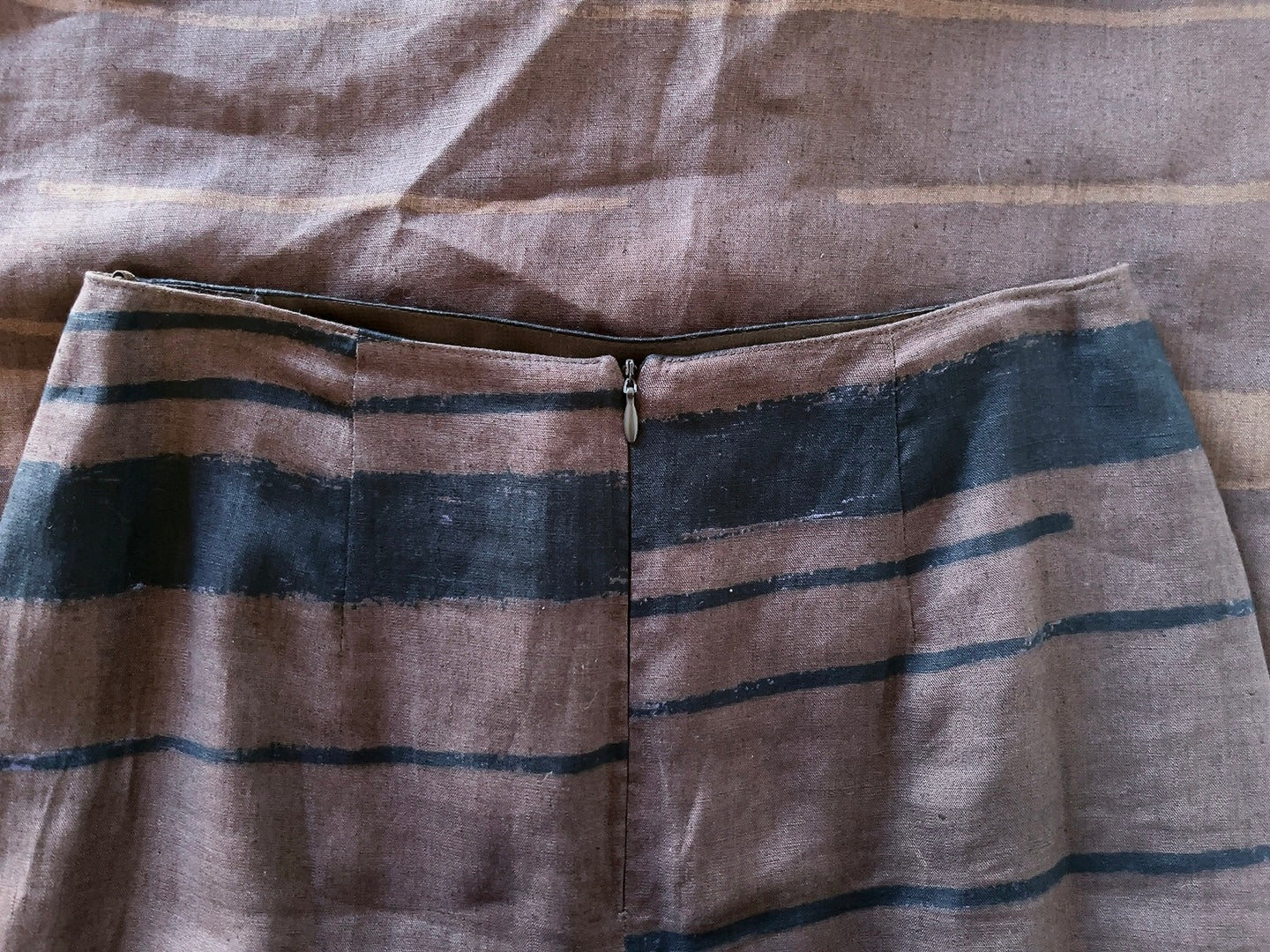 MaxMara linen long slit skirt