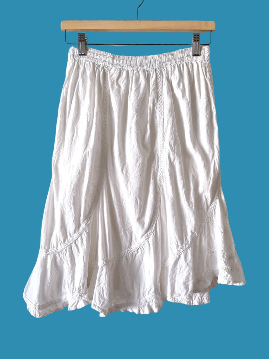 Vintage White cotton skirt