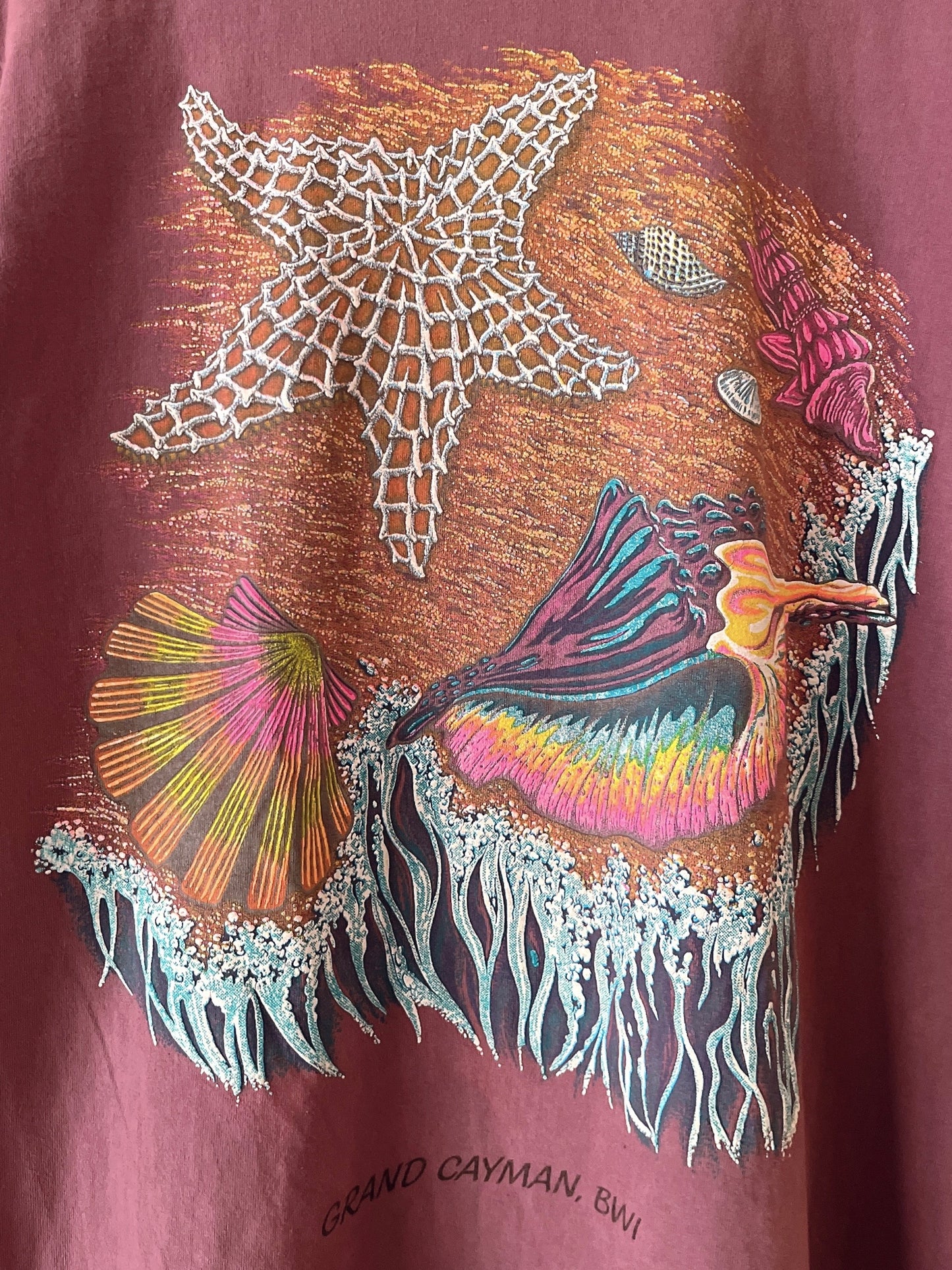 Ocean motif vintage t-shirt
