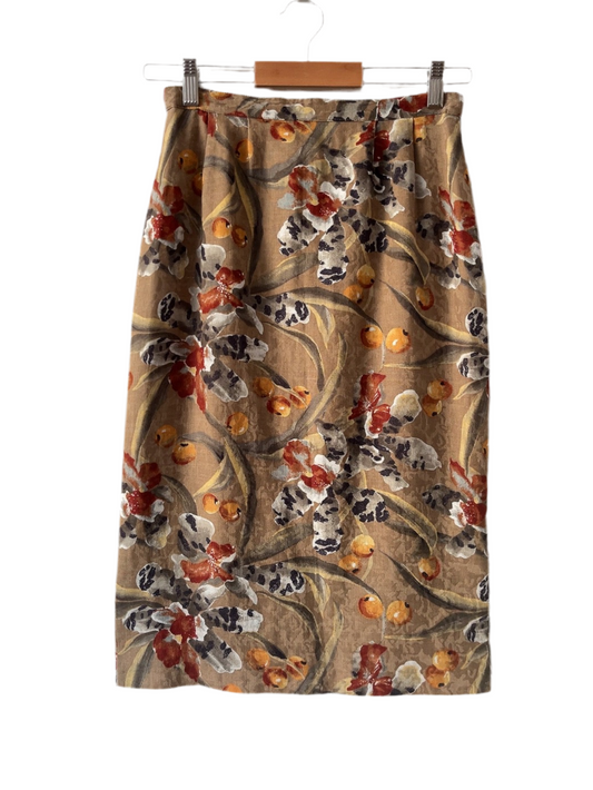 vintage pattern tight skirt