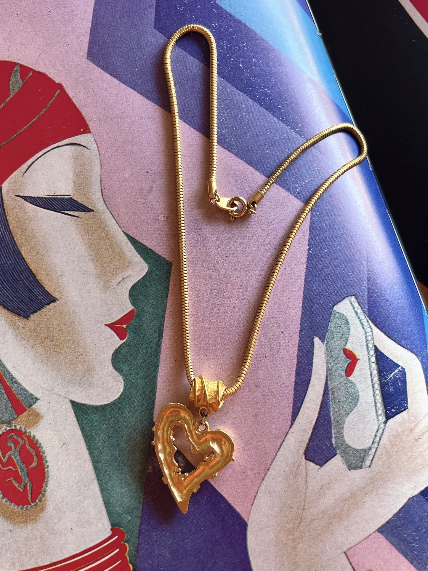 vintage matte gold ♡ necklace