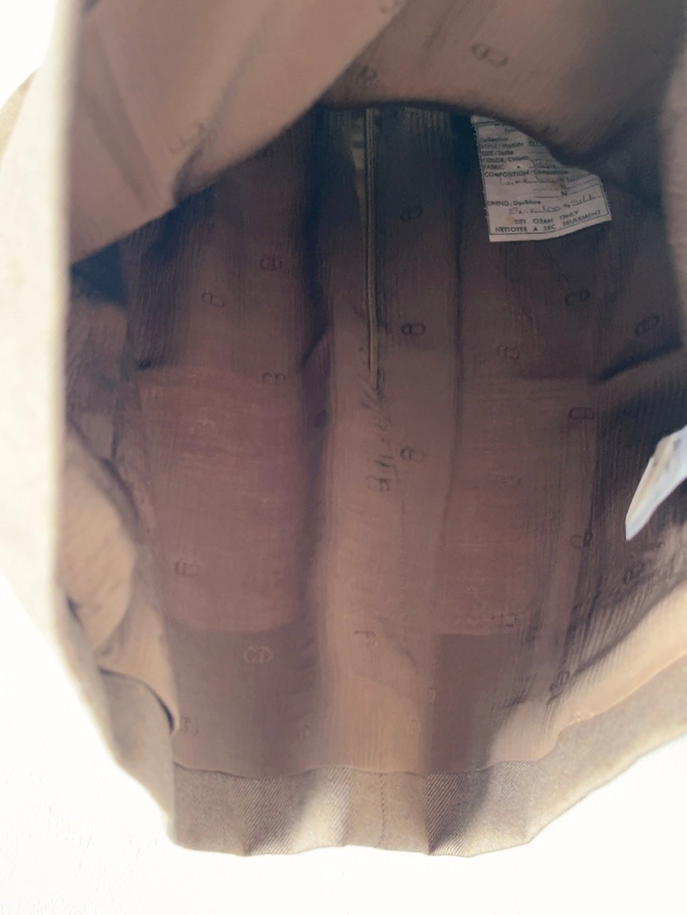 Christian Dior 80s vintage brown mini wool skirt