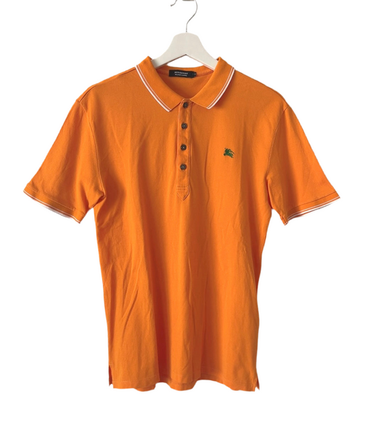 BURBERRY - black level logo embroidered polo shirt