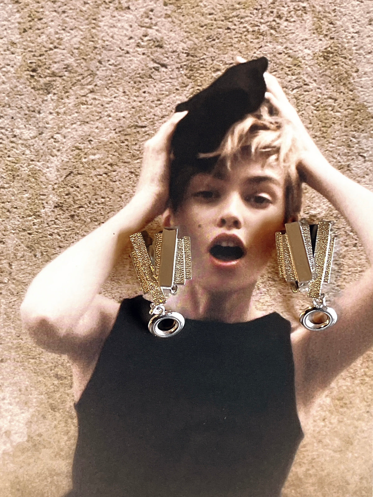 Paco Rabanne silver earrings