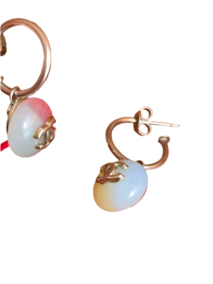 CHANEL 1999 stone earrings