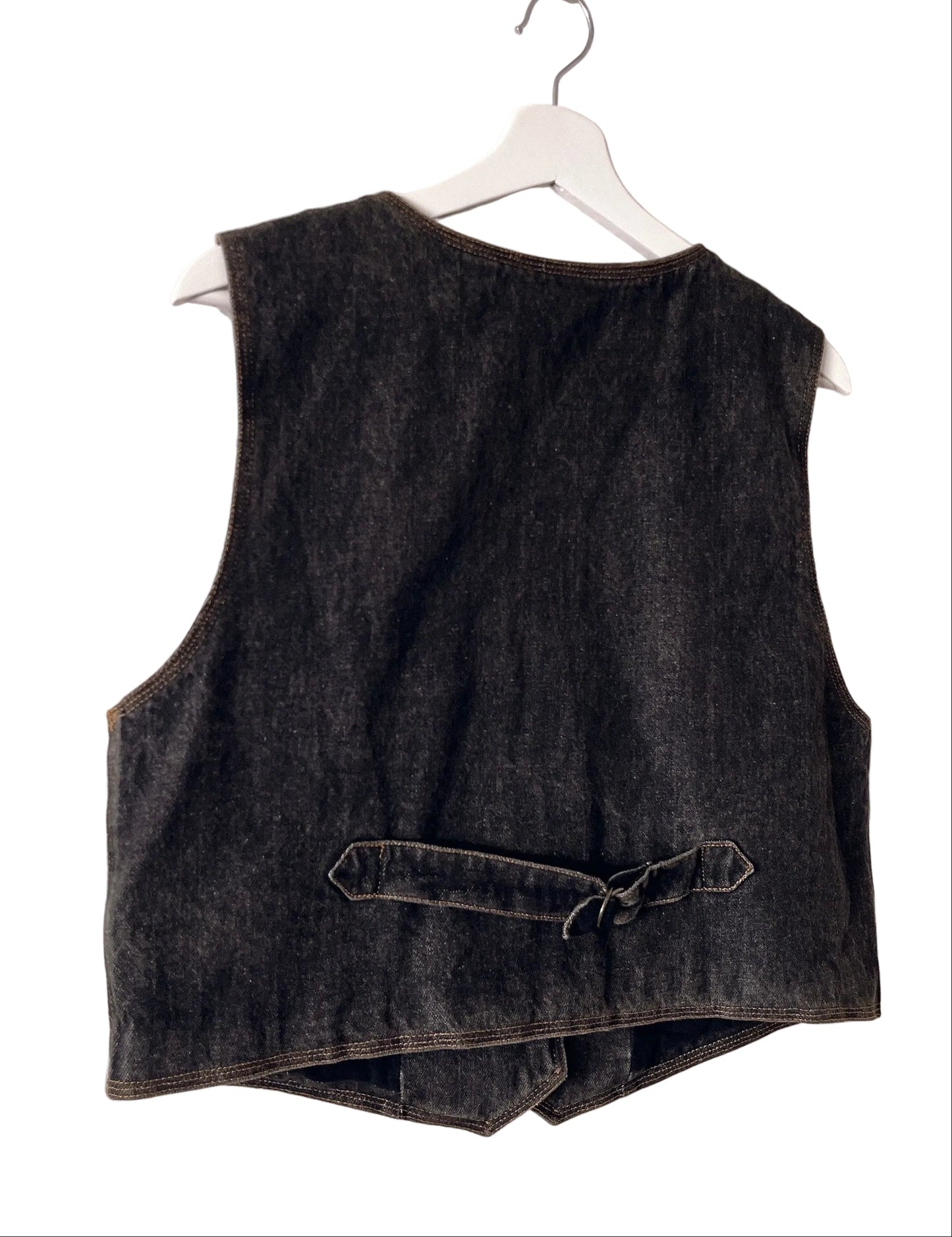 KRIZIA black denim vest