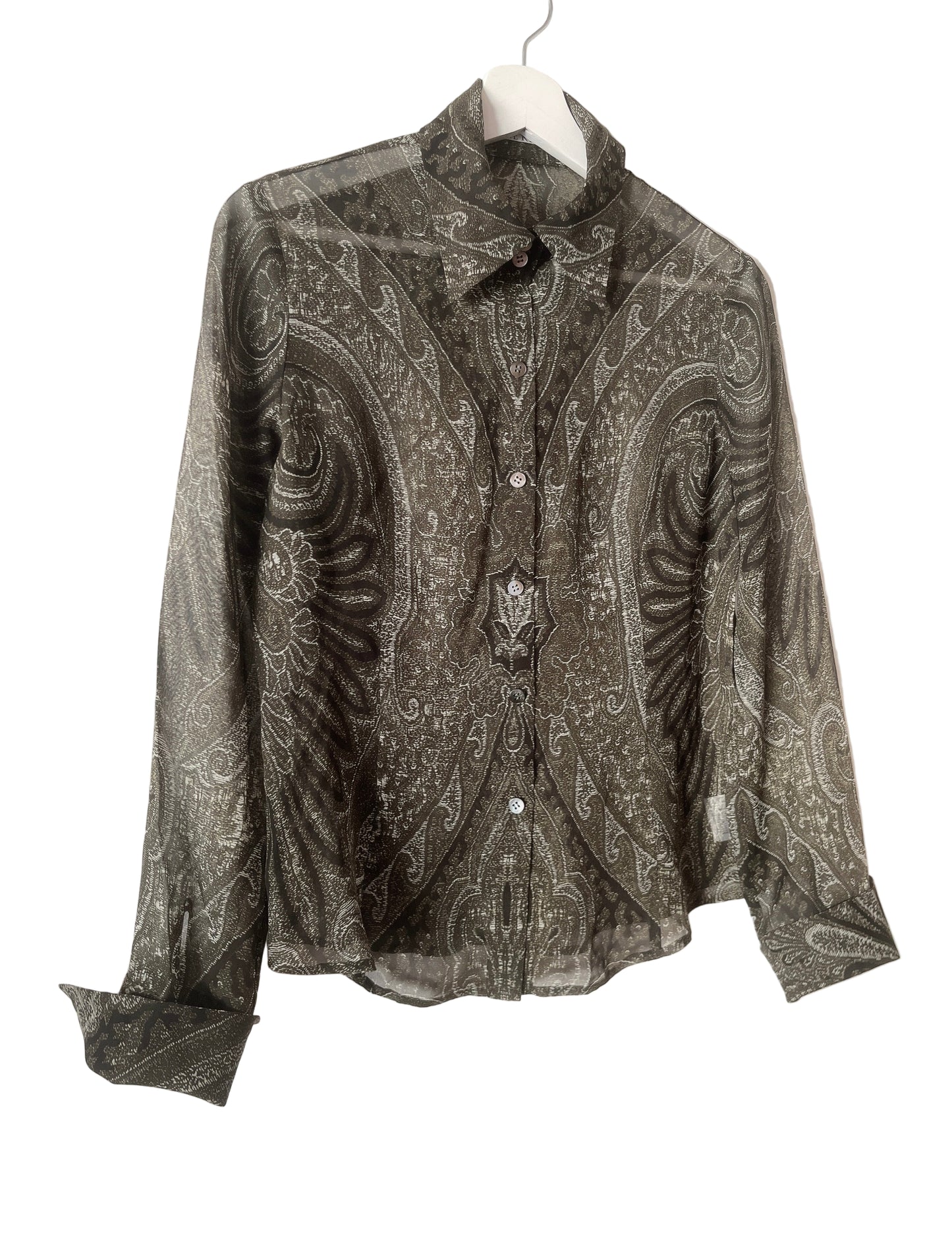 Anne Klein see through silk shirt