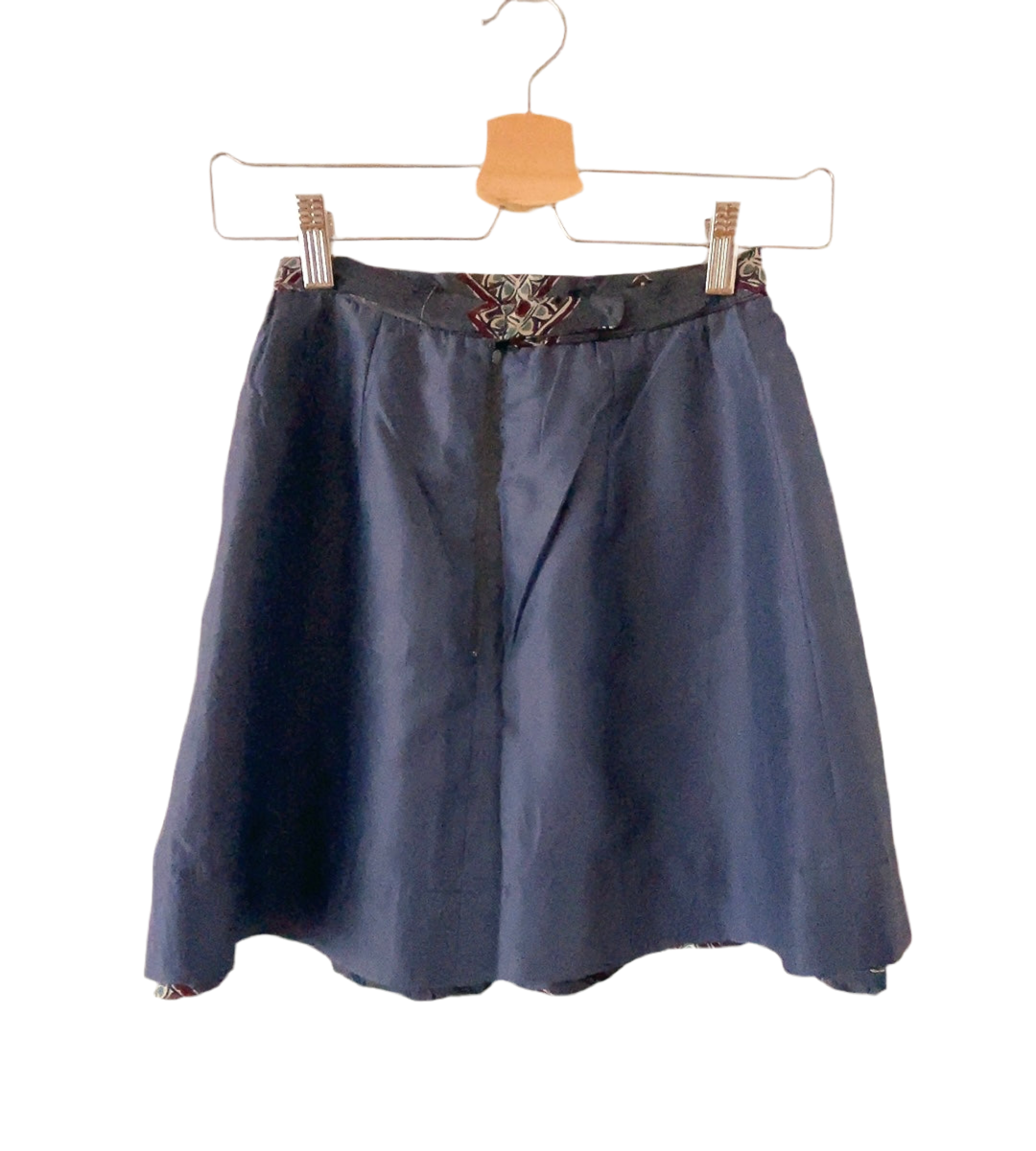 90s vintage silk pattern mini skirt