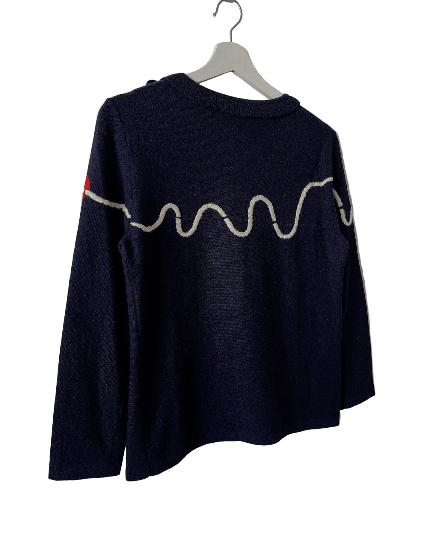 Sonia Rykiel embroidery navy sweater