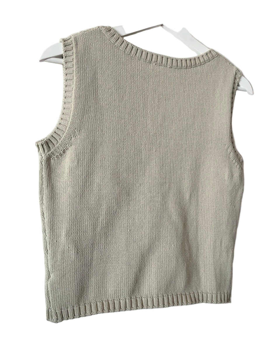 vintage gray knit vest tank top