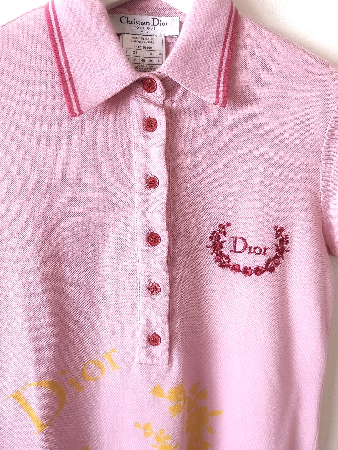 Christian Dior - Boutique Paris pink polo shirt