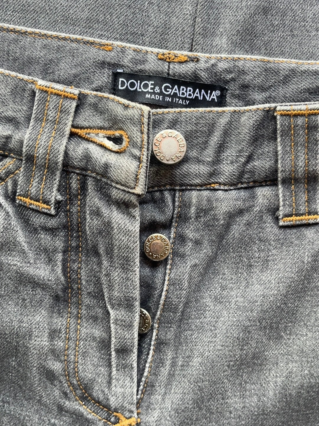 DOLCE & GABBANA vintage gray denim pants