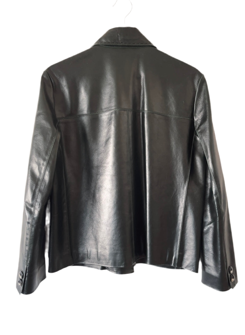 YOKIKO HANAI dark green leather jacket