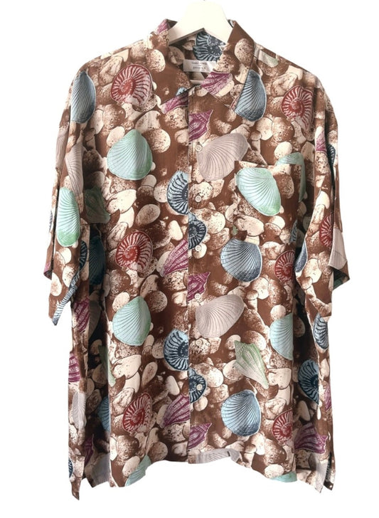 80s vintage shell motif silk shirt