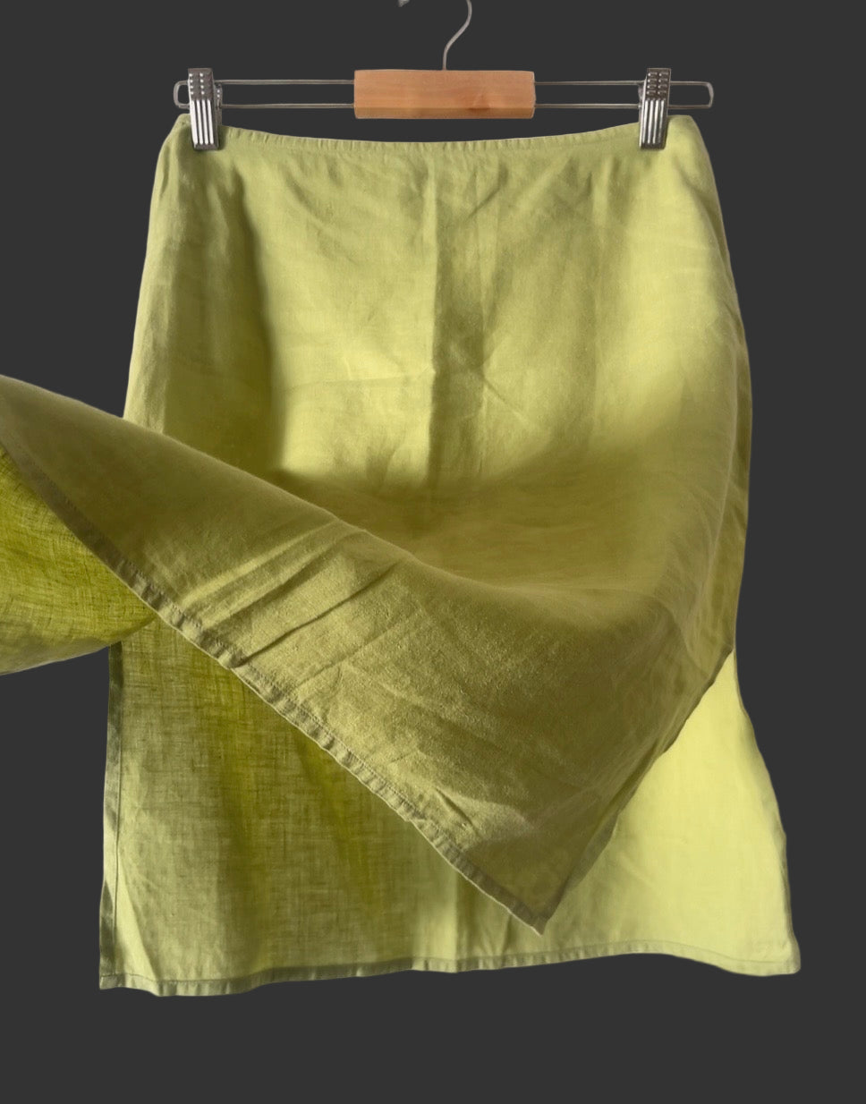 agnès b. linen side slit skirt