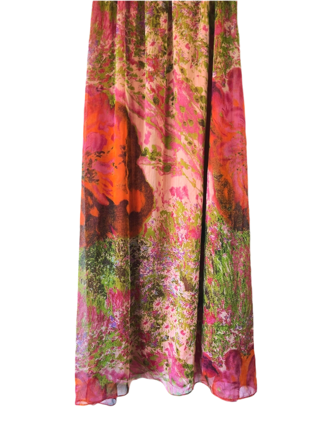 vintage floral bare top long skirt / dress