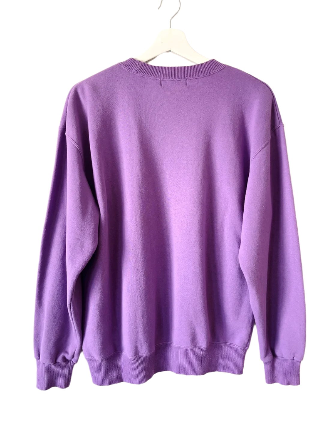 80's vintage logo embroidery purple sweatshirt