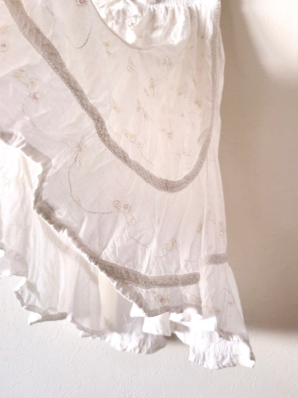 Vintage White cotton skirt