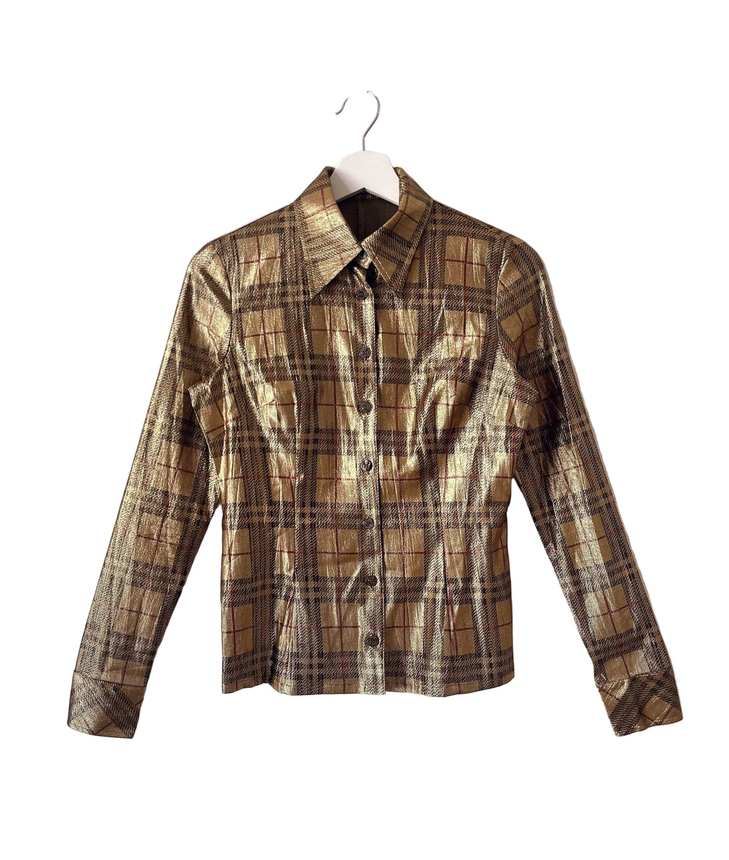 Burberrys golden check skirt