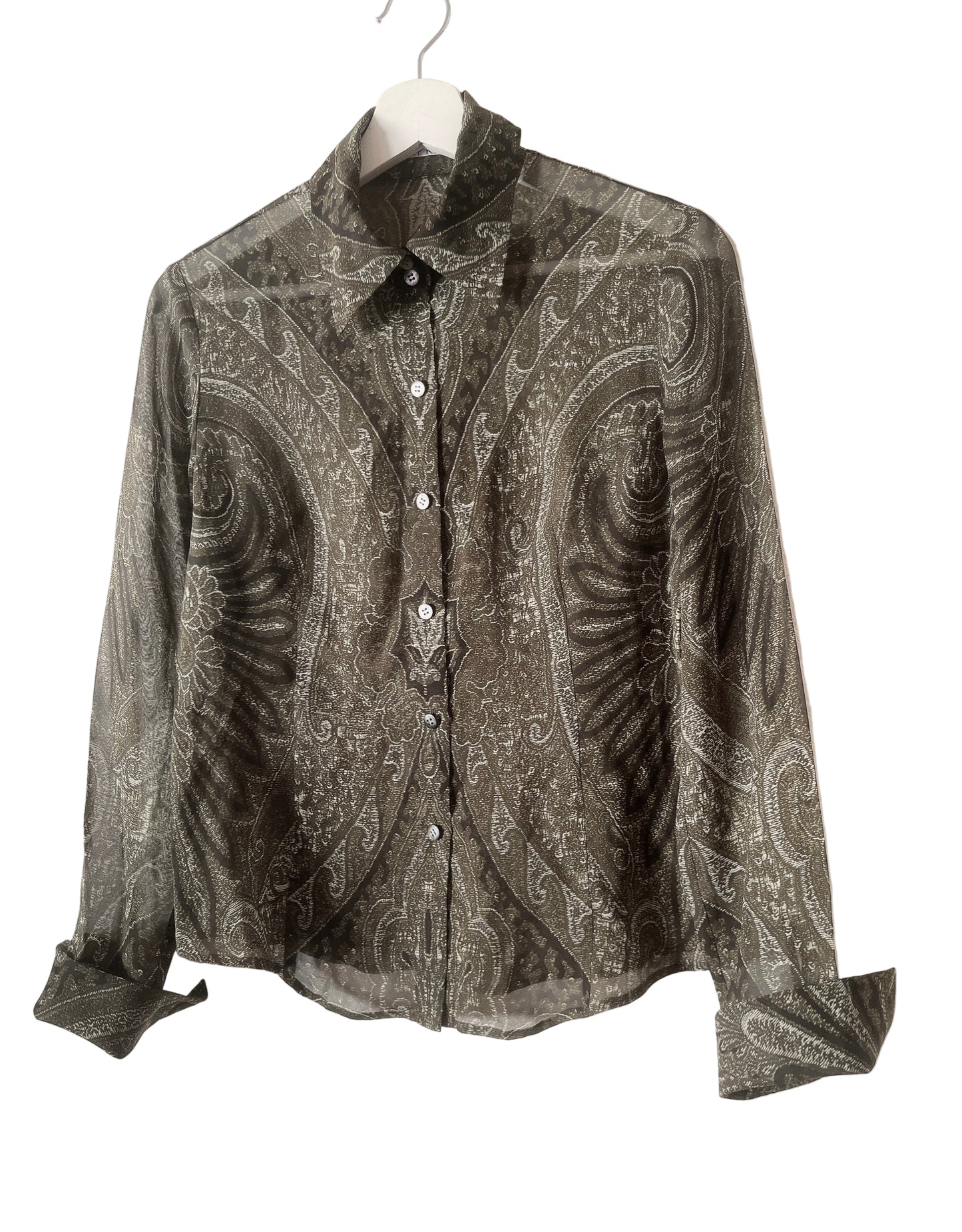 Anne Klein see through silk shirt