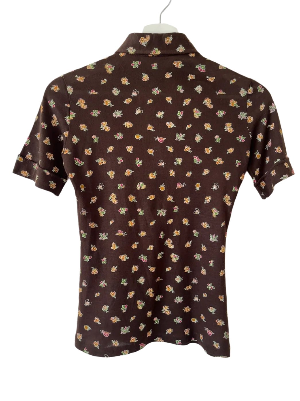 70’s made in Italy brown polo shirt
