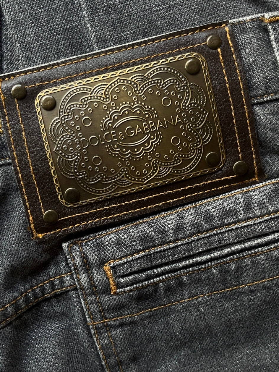 DOLCE & GABBANA vintage gray denim pants
