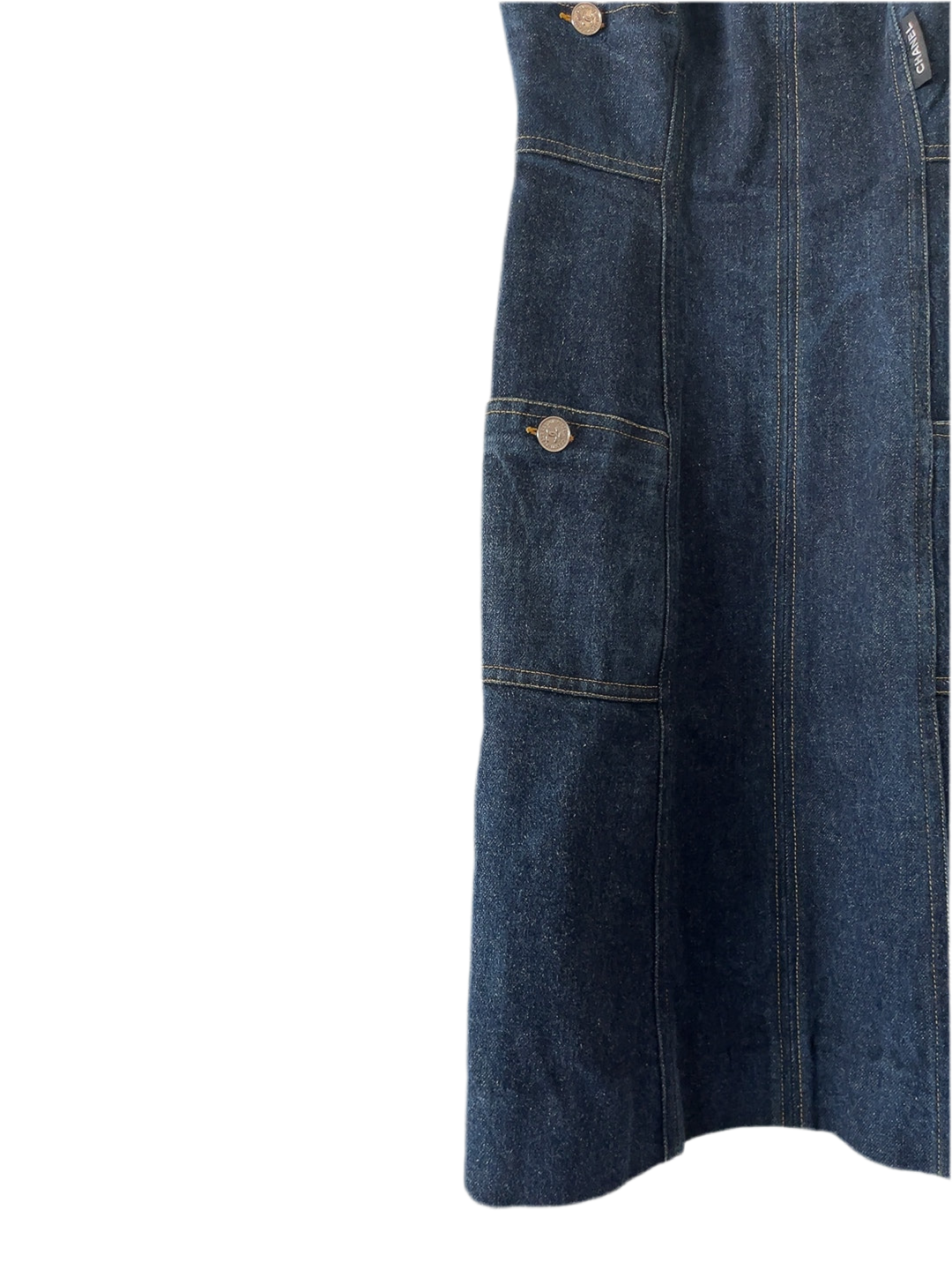 Chanel vintage denim one piece dress