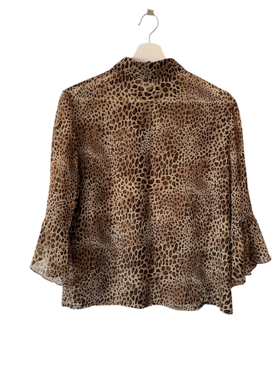 KRIZIA leopard see-though blouse