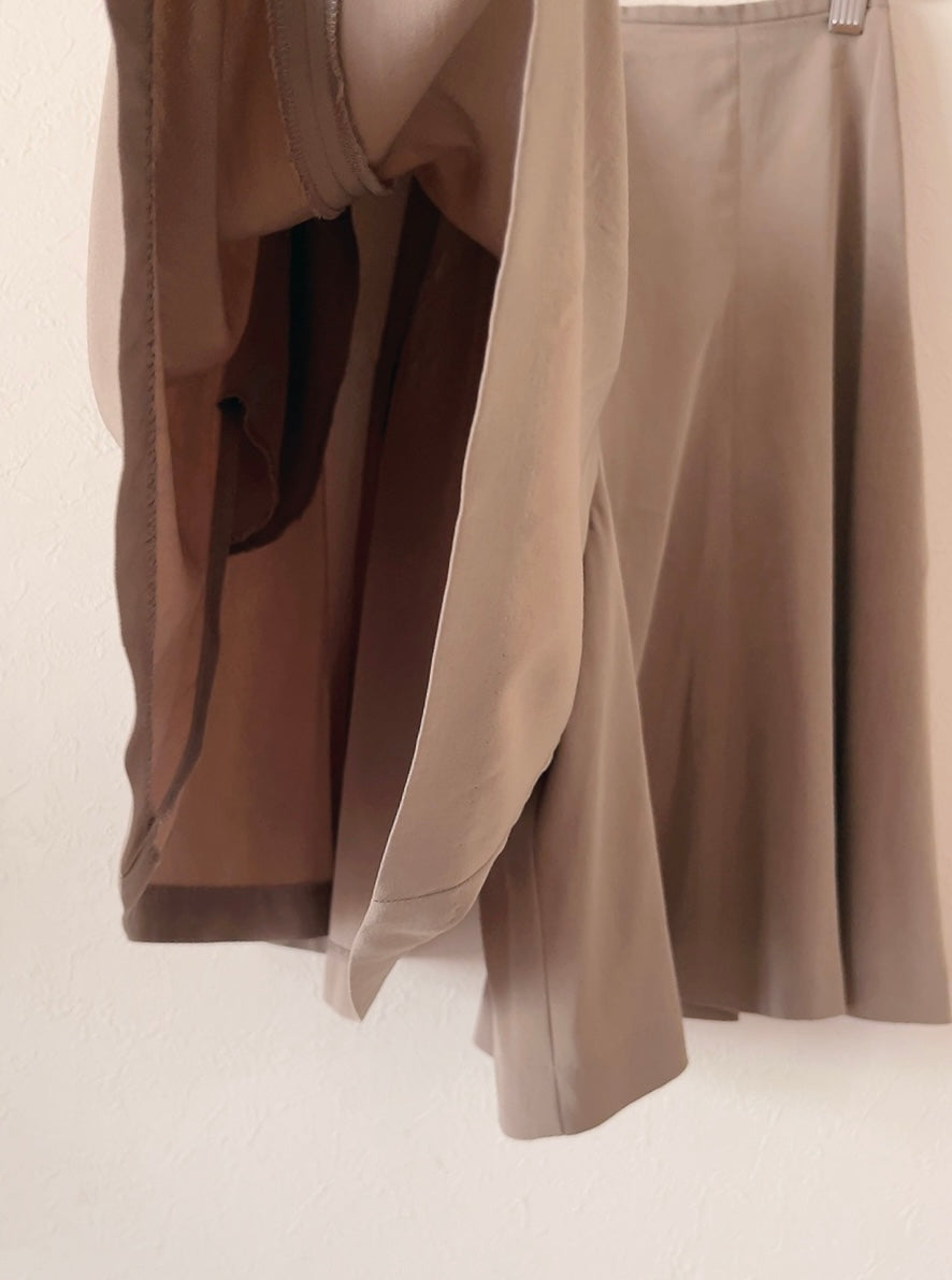 NORMA KAMALI gray brige culotte pants