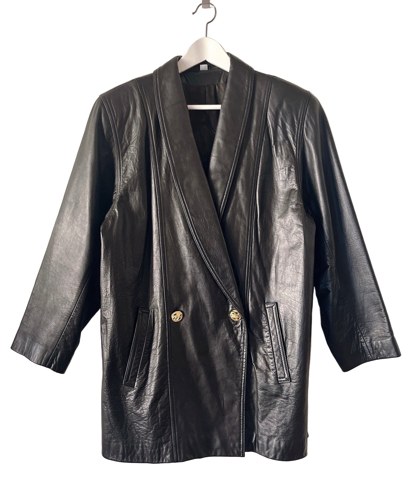 80s Italy made leather jacket