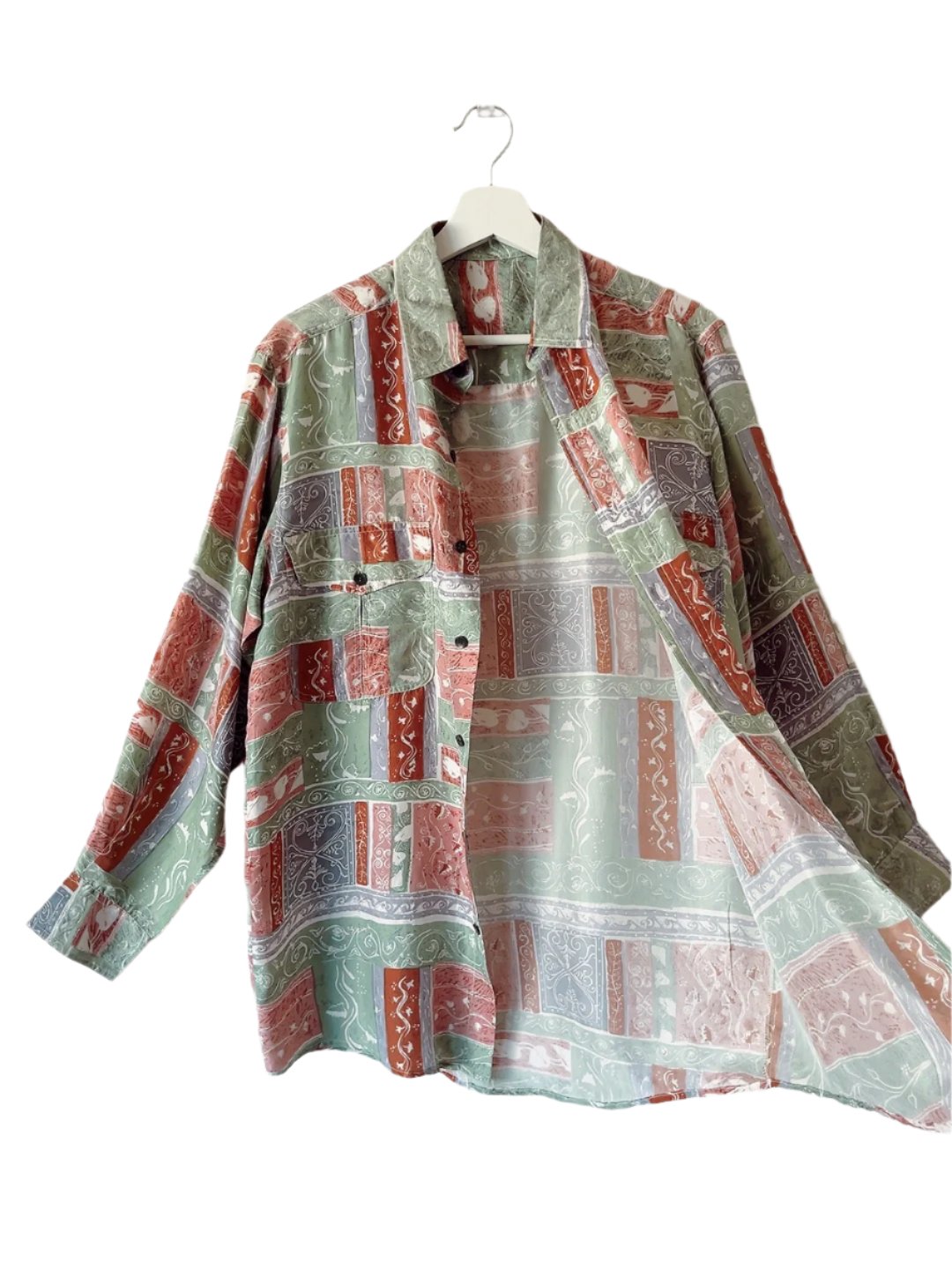 vintage silk pattern shirt