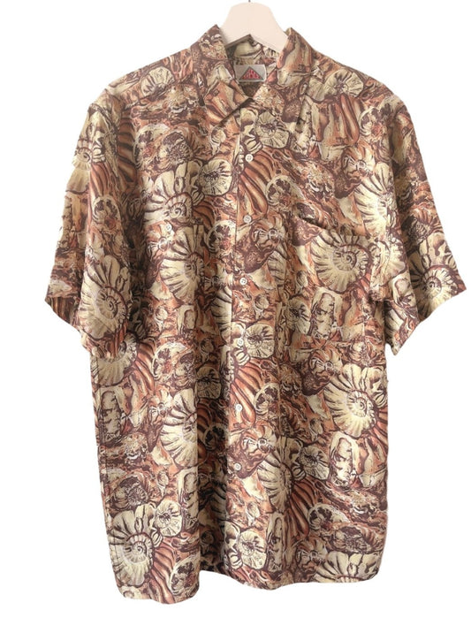 80s vintage shell motif silk shirt