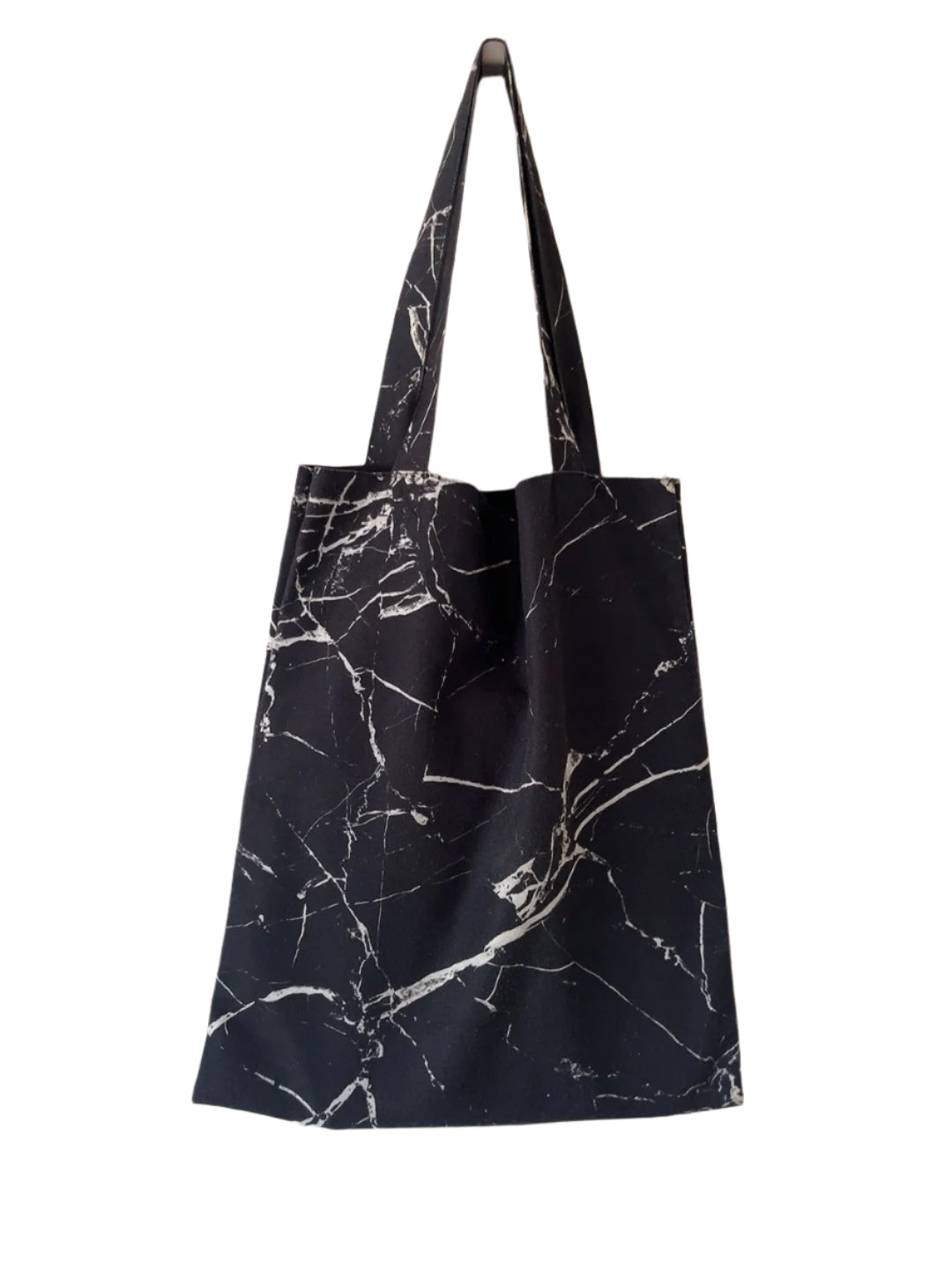 Black & white marble design tote bag